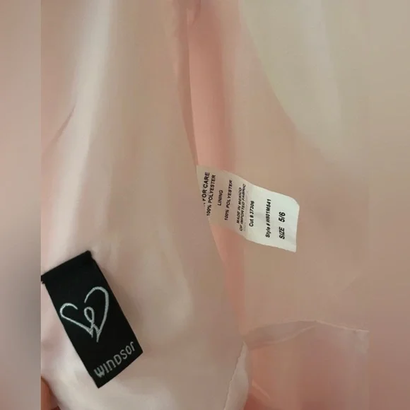 Windsor Satin Pink Sweetheart Neck Aline Ballgown with Reinforced Hem - Picture 6 of 8